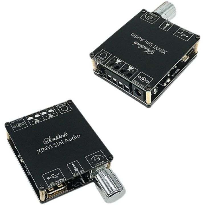 Xinyi Sini Audio Stereo Bluetooth Digital Power Amplifier Board 50w Dual Channel 360degree Stepless Tuning