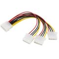 High Quality 4Pin IDE Power Cables HY1578 4 Pin Molex Male To 3 Port Molex IDE Female Power Supply Splitter Adapter Cable. 