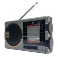 KTF-1490 Rechargeable Solar Portable Outdoor Bt Mini Speaker Wireless Am Fm Sw Full Bands Radio With Led Flashlight Flashlight.