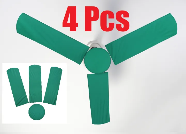 Green Fan Cover with Motor Cover Premium Washable Dustproof Non-Woven ...