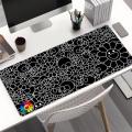 Art Skull Flower Gaming Mouse Pad，Large Non-Slip Locking Edge，Aesthetic Washable  Desk Pad for Home Office，Gamer. 