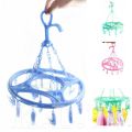 Baby Clothes Hangers 12 Clips Round Plastic Clothes Hangers. 