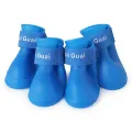 4Pcs Pet WaterProof Rainshoe Anti-slip Rubber Boot For Small Medium Large Dogs Cats Outdoor Shoe Dog Ankle Boots Pet Accessories. 