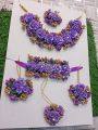 *Artificial Flower Jewelry Set*
*Choker Necklace, Earrings, Martha Tikka and 1 Hand Bracelet Attached With Adjustable Ring*
*13 color veriations*
*Wedding Occasion*. 