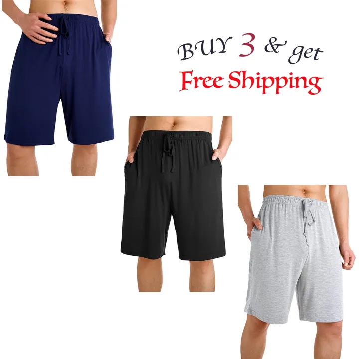 Men's No Pocket Summer Sleeping Shorts/ 1 Piece/ Premium Cotton Half Pant For Teens