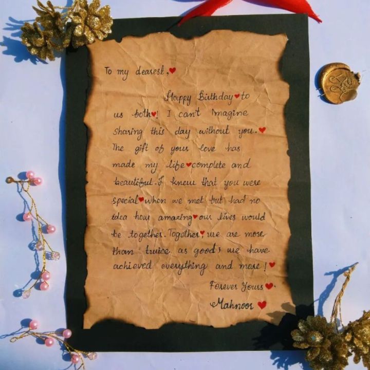 Vintage Aesthetic Love letter Customized. Perfect for Gifts