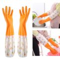 High Quality Multicolor Silicone Kitchen Hand Gloves for Dish Washing - 1 Pair.