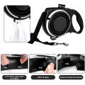 Multifunction Pet Dog Leash with Builtin Water Bottle Bowl Waste Bag Dispenser for Outdoor Walking Traction Rope Pet Accessories.