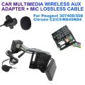 For Peugeot 207 307 407 308 For Citroen C2 C3 RD4 12Pin Bluetooth-Compatible Module Wireless Radio Stereo AUX-IN Audio Adapter. 