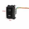 Car LED Light Front Fog Light Switch Rear Fog Lamp Push Button with wire For Nissan Qashqai Tiida X-TRAIL Patrol Y62 2008 - 2015. 