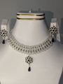 3 pcs silver set  fashionable rhinestones, water droplets, necklaces, earrings, jewelry sets, women's wedding accessories with high quaity earings. 