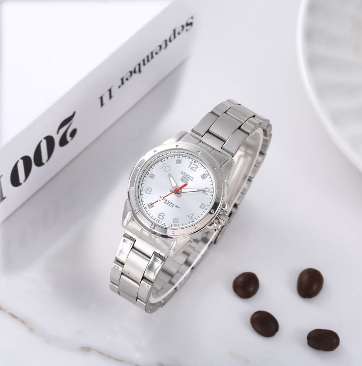 Senkq fashion stainless steel band quartz watch round waterproof wrist watch men and women LH-11