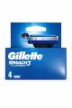 Gillette Mach 3 Turbo Manual Shaving Razor Blades - 4s Pack (Cartridge). 