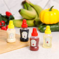 4pcs Mini Sauce Bottle Refillable Ketchup Honey Salad Containers Bottles Portable Sauce Jars Lunch Box Dressing Dispensers Box. 