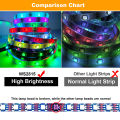 DC12V WS2815 Led Lights Dual Signal RGBIC Led Strip Light 2815 Flexible Individually Addressable Smart Pixels Magic Tape Light. 