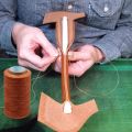 1mm 220m Leather Wax Thread for Waxed Polyester Cord Craft Heavy Duty Sewing Thread Waxed Book Binding Leather String Cord. 