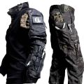 Outdoor Camo Suits  Shirts Training Set Multi-pocket Work Wear Pants Men Clothing Hunting Clothes Wear-resisting. 