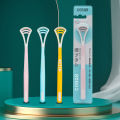 Silicone tongue scraper tongue brush multifunctional tongue scraping double-effect tongue cleaning brush toothbrush -1pcs. 