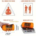2 Person Emergency Shelter Bivy Survival Tent Kit Mylar Tube Tent Sleeping Bag Waterproof Outdoor SOS Thermal Blanket Reusable.