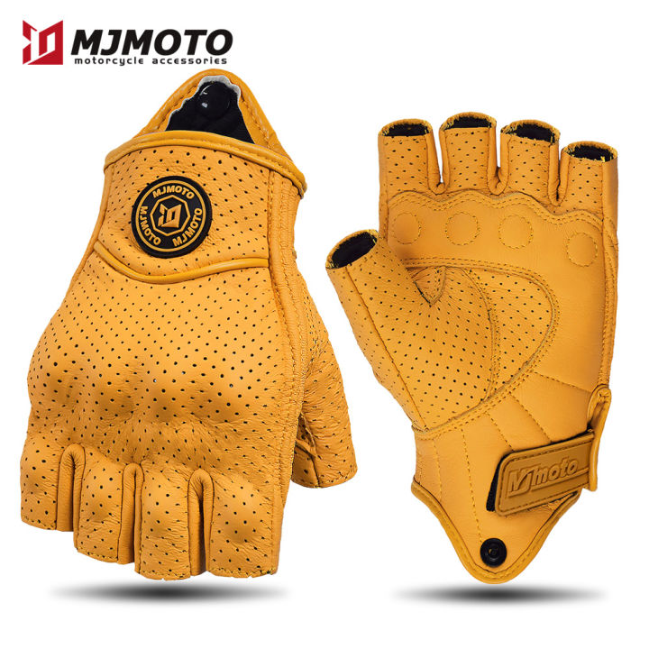 MJMOTO%20Retro%20Leather%20Motorcycle%20Half%20Finger%20Gloves%20Touchscreen%20Motocross%20Gloves%20Hard%20Shell%20Protection%20Motorbike%20Glove%20Breathable%20-%20Image%202