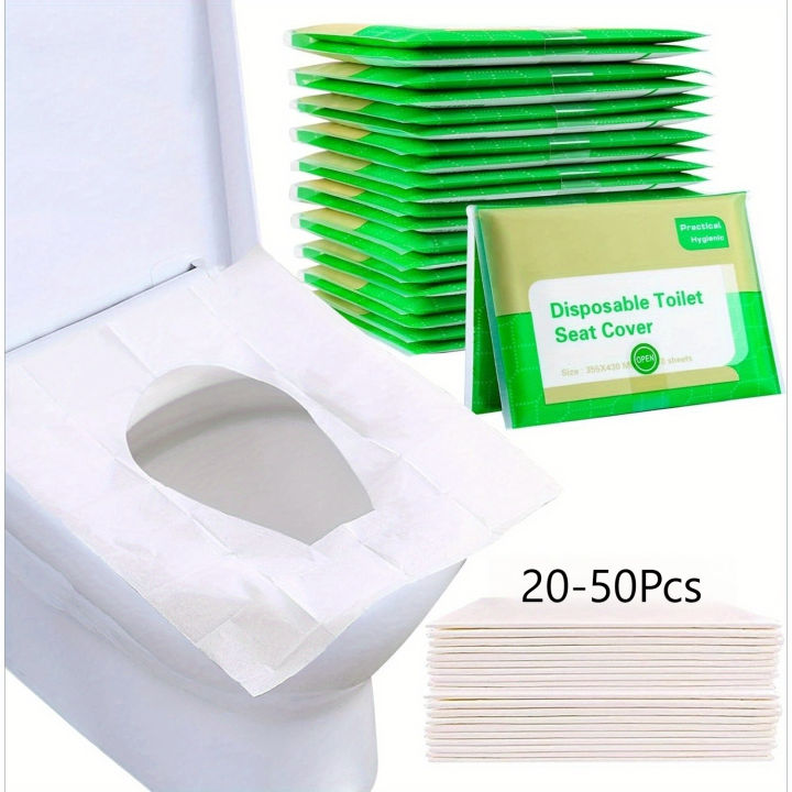 20-50Pcs Toilet Seat Covers Disposable Flushable Toilet Seat Covers Travel for Adults Kids Potty Training Travel Essential