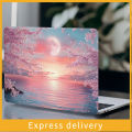 cherry blossoms and moonlight - scratch-resistant PVC material, sticky decorations suitable for various laptop models, laptop. 
