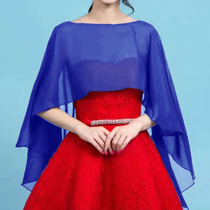 Women's%20Chiffon%20Cape%20Bolero%20Femme%20Mariage%20Chalas%20Mujer%20Evening%20Wedding%20Bridal%20Jacket%20Wraps%20Accessories%20Peleryna%20Cloak%20Boda%20Shawl%20-%20Image%206