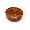 Premium Wooden Coaster Set with Decorative Storage Box | Handcrafted Drink Coasters for Tea, Coffee & Beverages | Home & Kitchen Table Protection. 