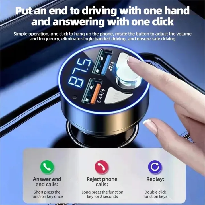 Car%20Bluetooth%20Transmitter%205.4A%20Dual%20USB%20Fast%20Charging%20Car%20Charger%20MP3%20Player%20Hands-Free%20Call%20Voice%20Navigation%20FM%20Radio%20Adapter%20-%20Image%202