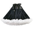 Lowest Pirce Womens 2-Layered Pleated Tulle Petticoat White Black Tutu Puffy Party Cosplay Skirt Lolita Cosplay Bridal Crinoline. 