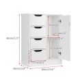 BM-MART Cabinets: 23.6'' W x 31.5'' H x 11.8'' D Free-Standing Bathroom Cabinet. 
