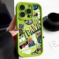 Graffiti painted cell phone case suitable for iPhone 11 13 dirt-resistant shockproof soft cover. 