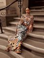 Spring and Summer Elegant New European and American Women's Clothing, Middle Eastern Retro Ethnic Style Printed Dress, Muslim Plus-Size Loose Robe, Stylish Commuter Dress.