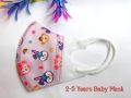 Baby Face Mask 1-12 Years 3D Cartoon Printed Tissue Fabric Washable and Reusable Baby Face Mask. 