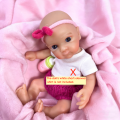 Mini 6 Inch Reborn Baby Doll Bettie 15CM Full Silicone Washable Body Girl Soft Solid Silicone Doll Birthday Christmas . 