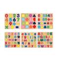 Wooden Educational Learning boards ABC board 123 boards shapes learning small abc learning board imported. 
