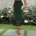 Women Pencil Skirt Bodycon Skirt Office Female Slim Knee Length High Waist Stretch  Pencil Skirts Jupe Femme Hollow Out. 