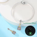 New 925 Silver Plated Princess Wishing Bottle Birthday Present Charms Beads Fit Original Bracelets Necklace Fine DIY Jewelry. 