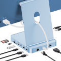 PULWTOP Upgraded 11 in 1 USB C Hub for iMac 24 inch USB Hub M1 M3 M4, Support M.2 SSD, 4K HDMI, Ethernet, USB A/C 10Gbps, SD/TF. 