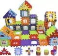 24pcs/lot Baby Paradise House spelling puzzled plastic blocks City DIY Creative Model Figures Educational Kids Toys. 