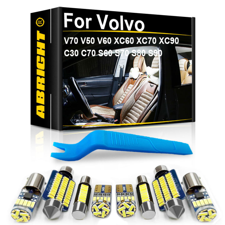 Car Interior LED Light For Volvo V70 V50 V60 XC60 XC70 XC90 C30 C70 S60 S70 S80 S90 Wagon Sedan Accessories Canbus Indoor Lamp