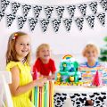 Cow Triangle Flag, Cow Bunting Banner Birthday Party Supplies Farm Animal Theme Party Western Cowboy Party Theme Decoration. 
