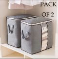 pack 2 Large storage Bags,storage Bag clothes storage box bins foldable closth. 