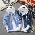 Women denim hoodie jacket. 