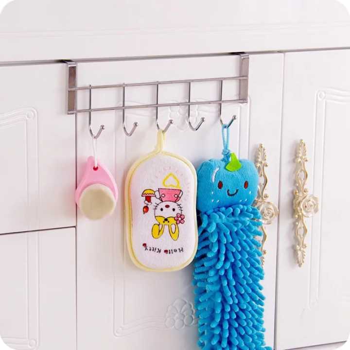 Kitchen%20Cabinet%20Door%20Hooks%20Multifunctional%20Hat%20Bag%20Towel%20Hanger%20over%20the%20door%20Hooks%20for%20Hanging%20Rack%20Bathroom%20Organizer%205%20hooks%20-%20Image%204