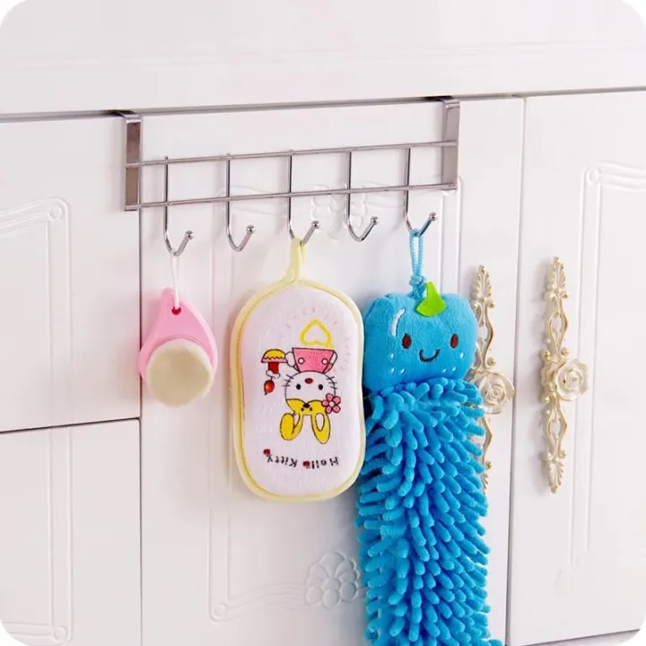 Kitchen%20Cabinet%20Door%20Hooks%20Multifunctional%20Hat%20Bag%20Towel%20Hanger%20over%20the%20door%20Hooks%20for%20Hanging%20Rack%20Bathroom%20Organizer%205%20hooks%20-%20Image%204