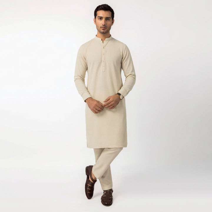 Junaid Jamshed Men - Dull Grey Unstitched Fabric JJMS-3728/S25/JJ10345C