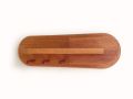 Exotic Mahogany Entryway Organizer, 17x6 inch Wall Mount Coat Rack with Shelf, Key Holder, Mail Organizer, Entryway Organization for Home Decor.