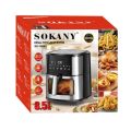 Sokany SK-10042 Digital Air Fryer | 8.5L Large Capacity | 1800W Power | Smart Touchscreen | Viewing Window | Oil-Free Healthy Air Fryer. 