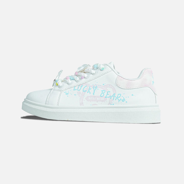 Panda Women Casual Sneaker | White Blue Pink